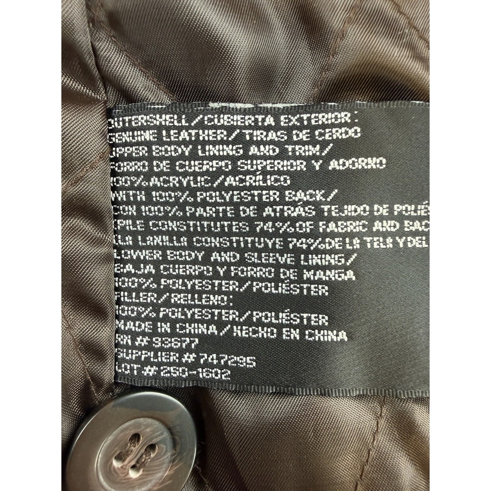 Y2K St.John's Bay Women's Large Brown Suede,Faux Sherling Coat/Jacket-CLEAN - Picture 7 of 10